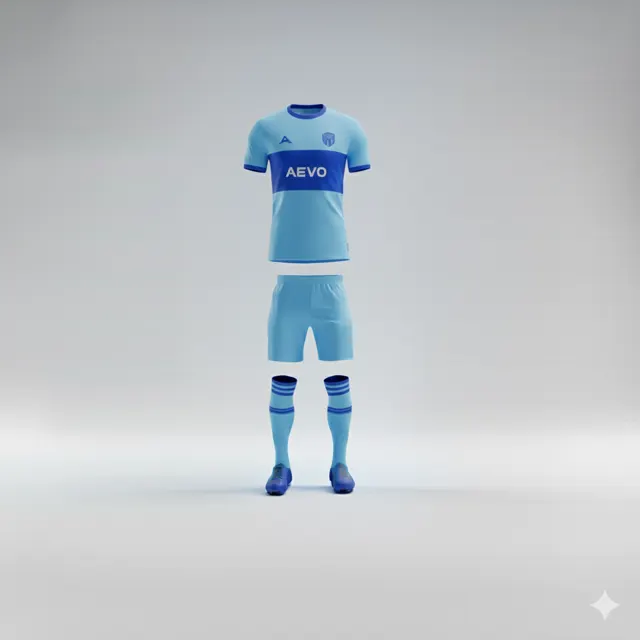 One-page design brief with club colours and garments
