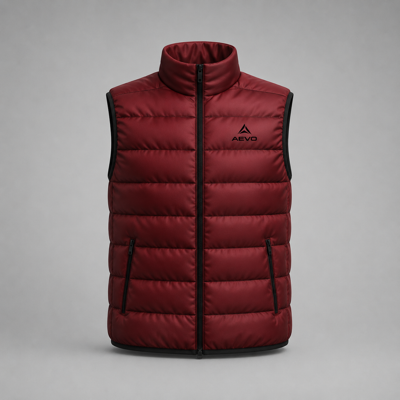 AEVO Burgundy Puffer Vest
