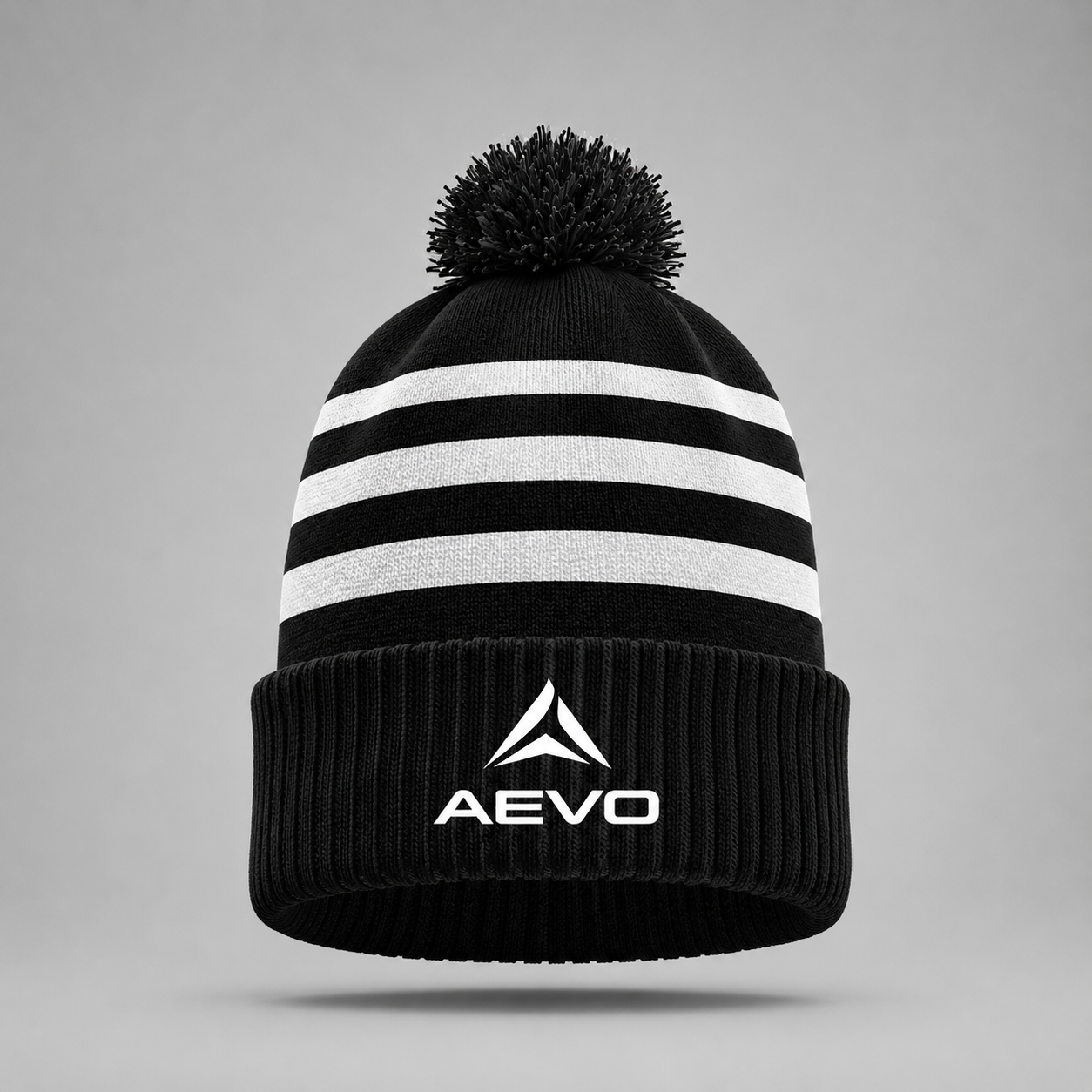 AEVO Blackout Stripe Beanie