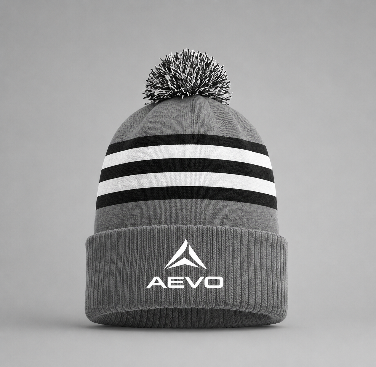 AEVO Charcoal Stripe Beanie