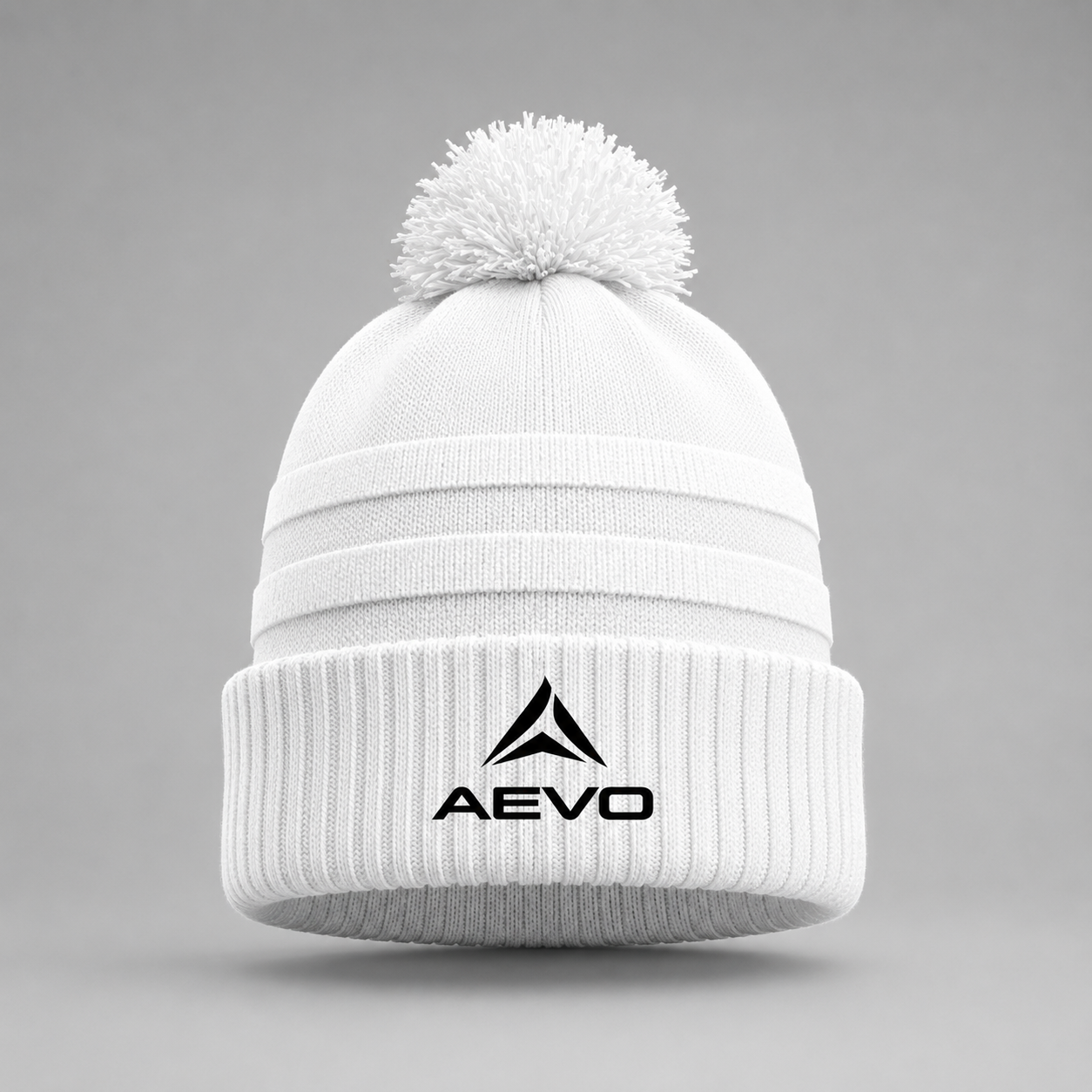 AEVO Whiteout Pom Beanie
